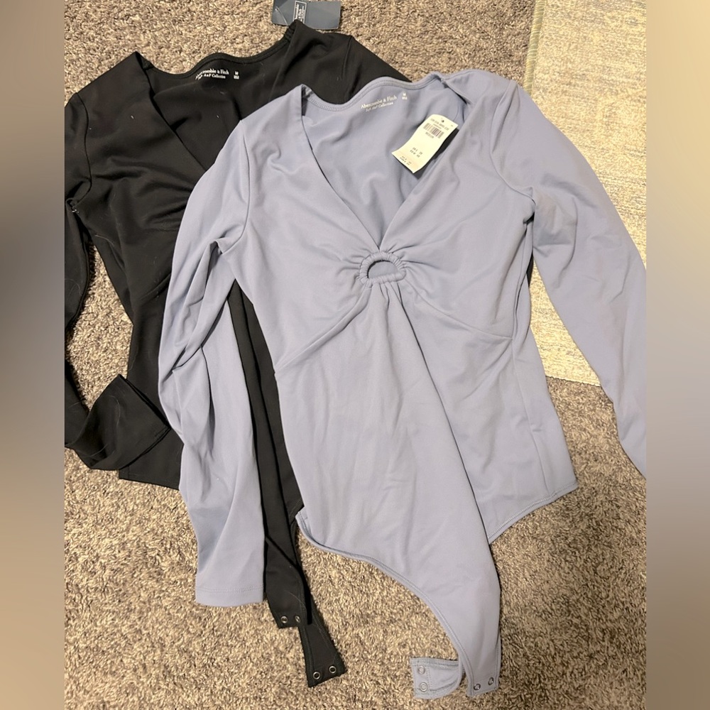 Abercrombie & Fitch Black and Gray Bodysuits